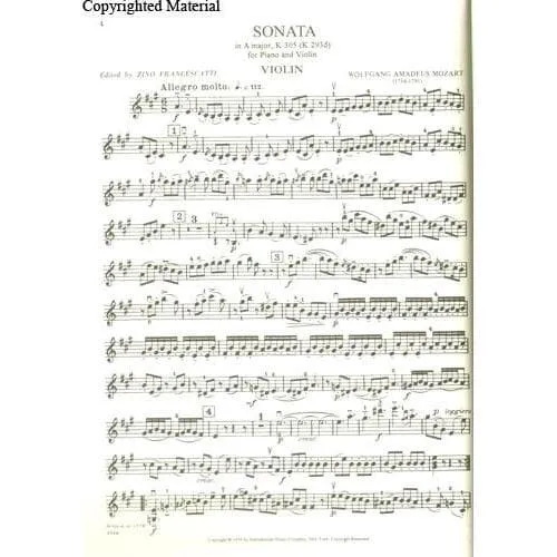 Shar Music Mozart 19 Sonaten Geige Klavier Francescatti