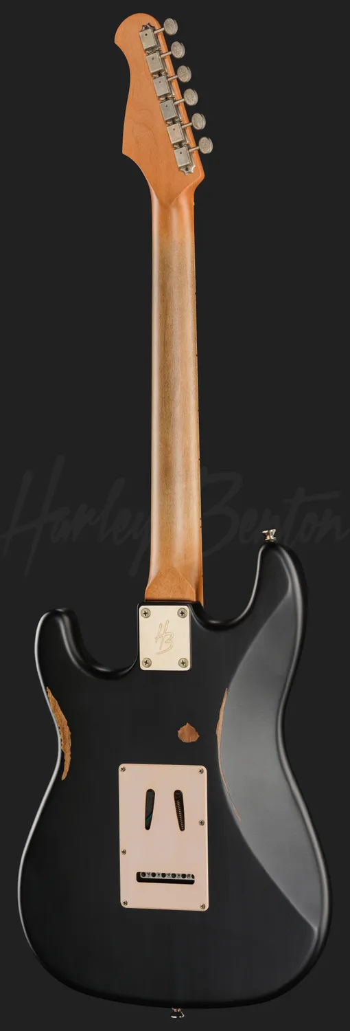 Harley Benton Aged ST-62LA E-Gitarre Schwarz Singlecoil