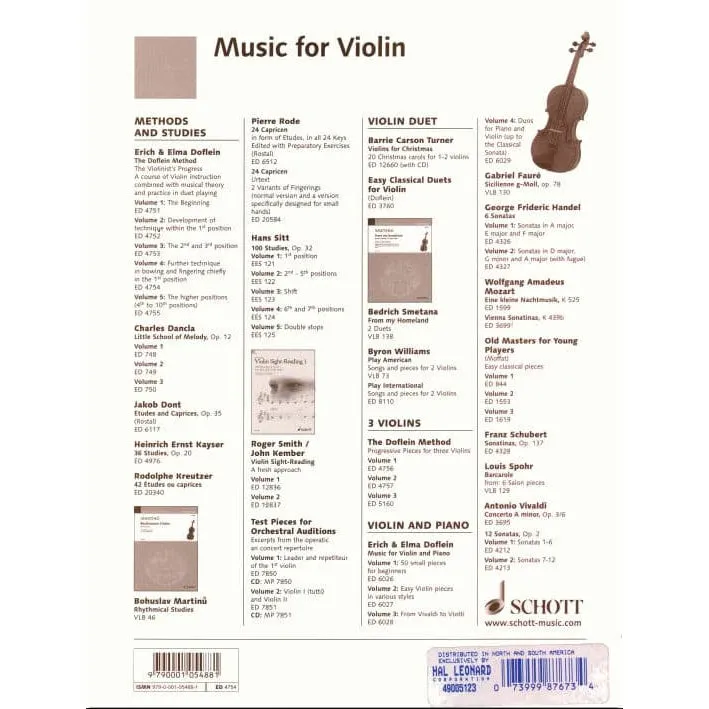 Schott Doflein Methode Band 4 Violine Noten Strichtechnik
