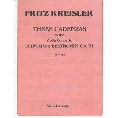 Carl Fischer Beethoven Kadenzen Op. 61 Kreisler Violine