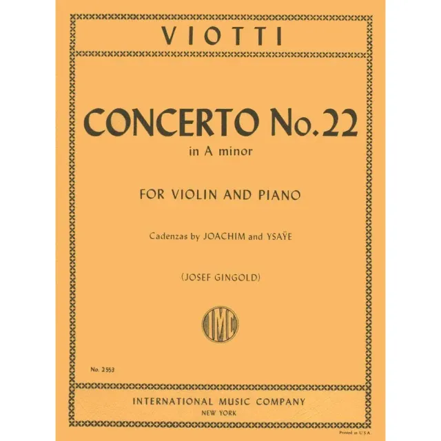 International Viotti Konzert Nr. 22 a-Moll Violinnoten