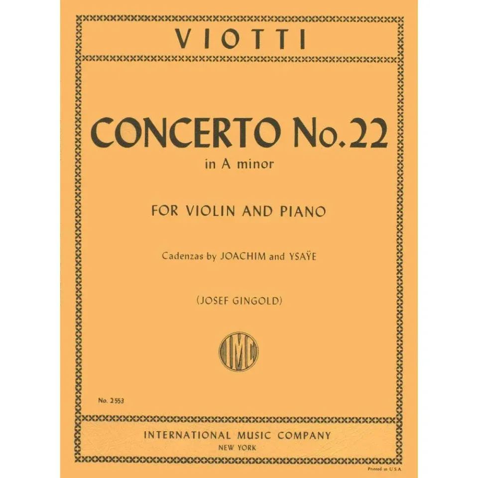 International Viotti Konzert Nr. 22 a-Moll Violinnoten