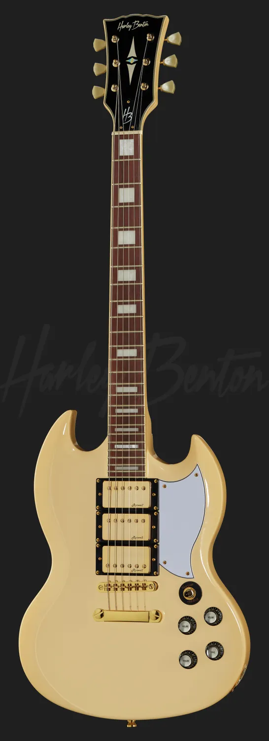 Harley Benton DC-600 VI E-Gitarre Double-Cut Mahagoni
