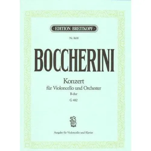 Breitkopf Boccherini Cellokonzert B-Dur G482 Noten Cello Fritzsch