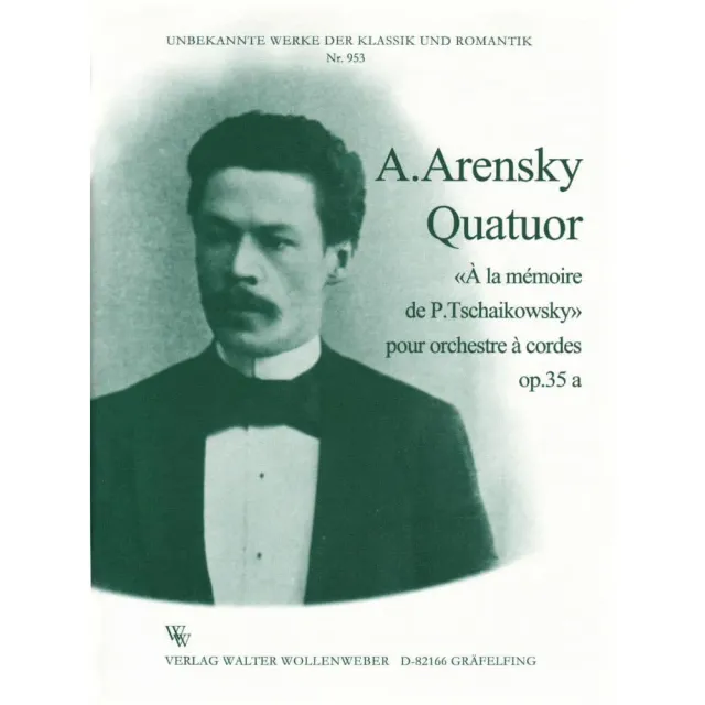 Wollenweber Arensky Quartett Nr. 2 Op. 35a Partitur