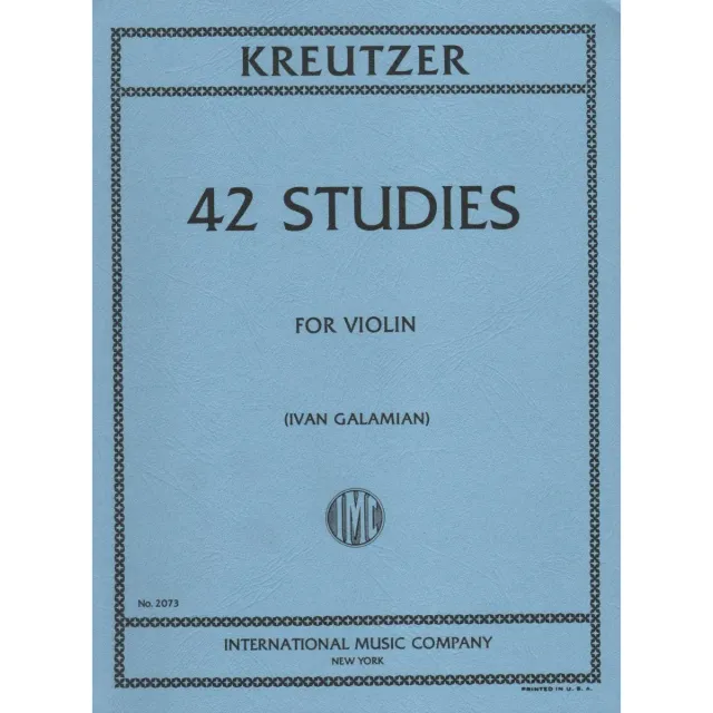 International Kreutzer 42 Etüden Violinnoten Galamian Fortgeschritten