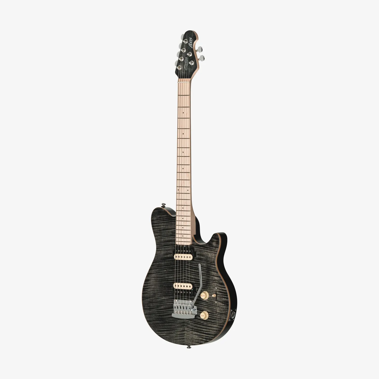 Sterling SUB Axis E-Gitarre Trans Black Ahorndecke