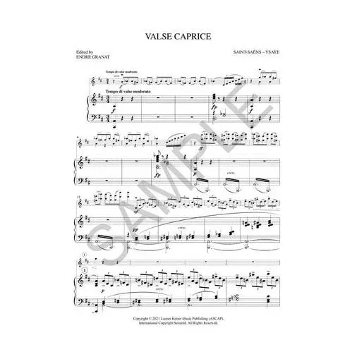 Saint-Saëns Valse Caprice Noten Violine Klavier Ysaÿe