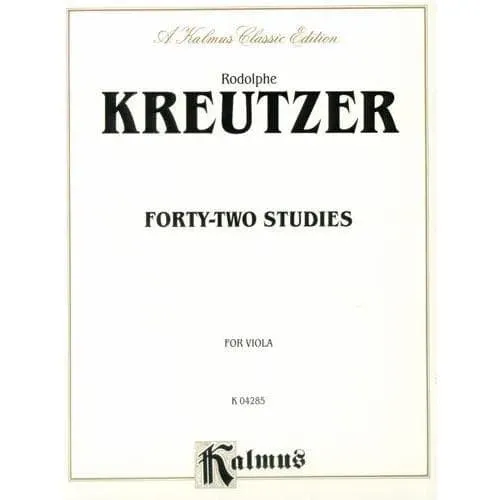 Kreutzer 42 Studien Viola solo Noten Kalmus