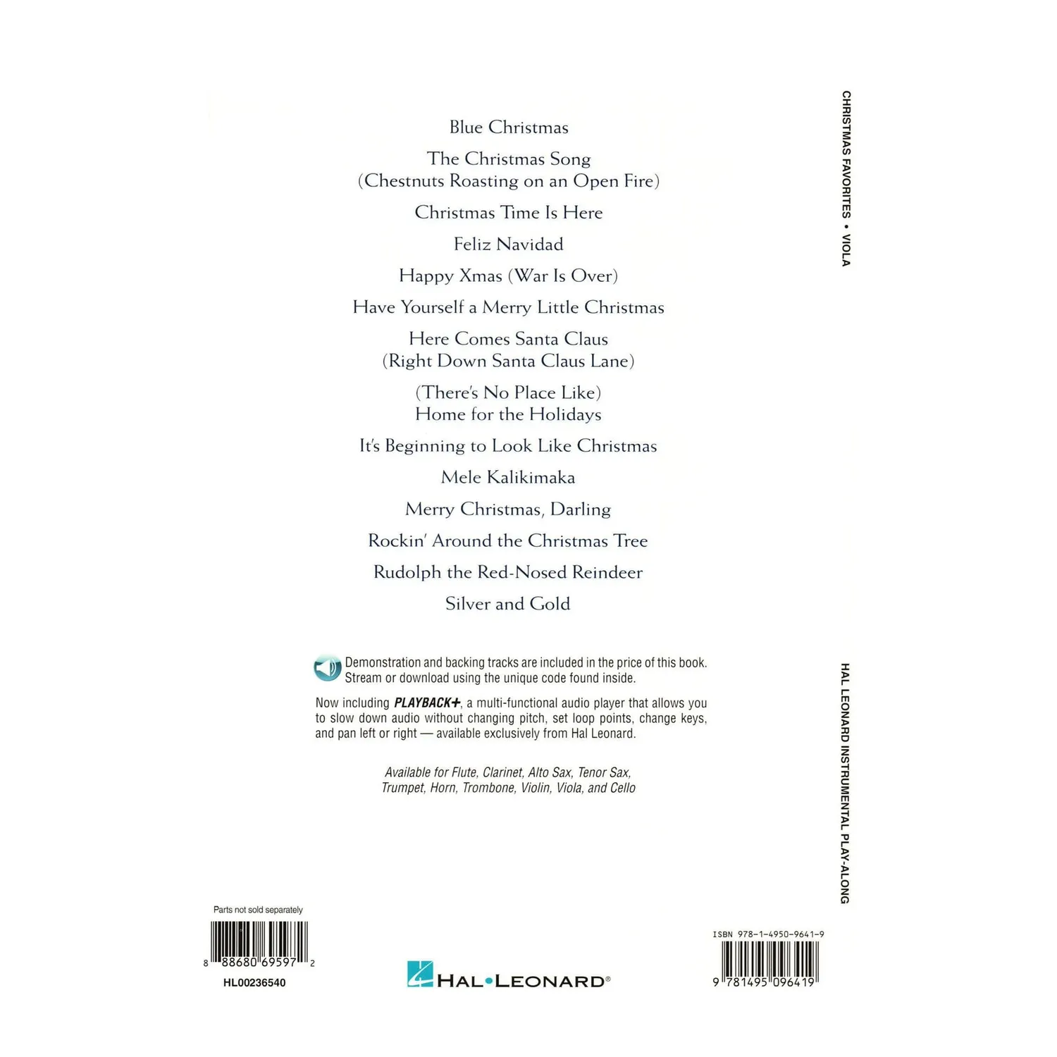 Hal Leonard Christmas Favorites Viola Noten Play-Along