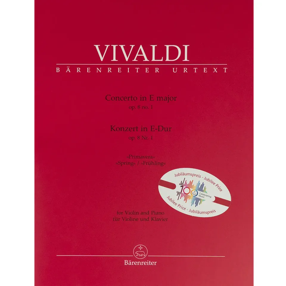 Bärenreiter Vivaldi Frühling Noten Violine Klavier E-Dur