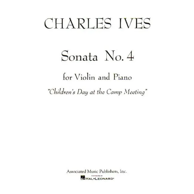 Associated Ives Sonata No 4 Noten Violine Klavier