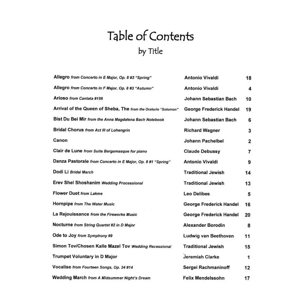 Twenty Traditional Wedding Solos Noten Cello Klavier 20 Stücke