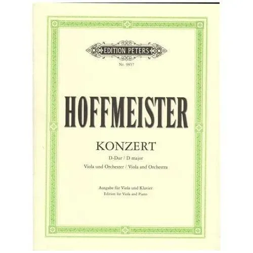 Peters Hoffmeister Konzert D-Dur Viola-Klavier Noten
