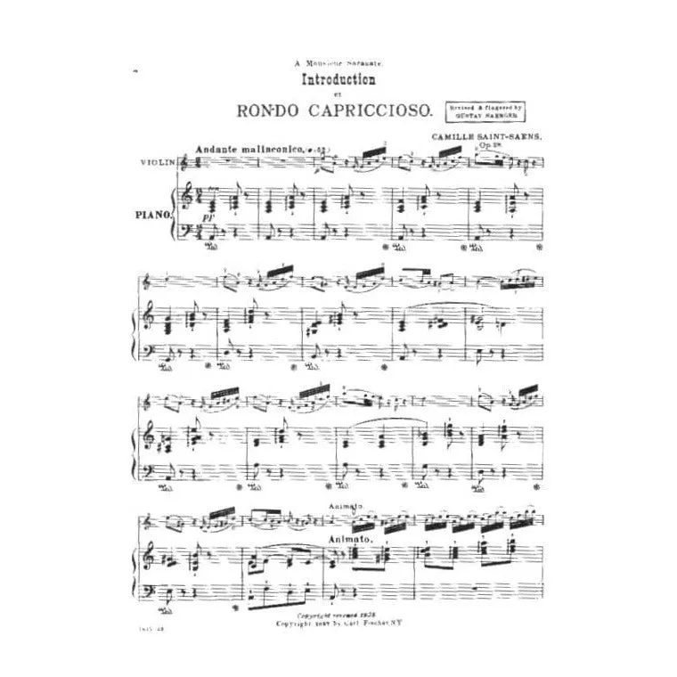 Carl Fischer Saint-Saëns Rondo Capriccioso Violinnoten Op.28