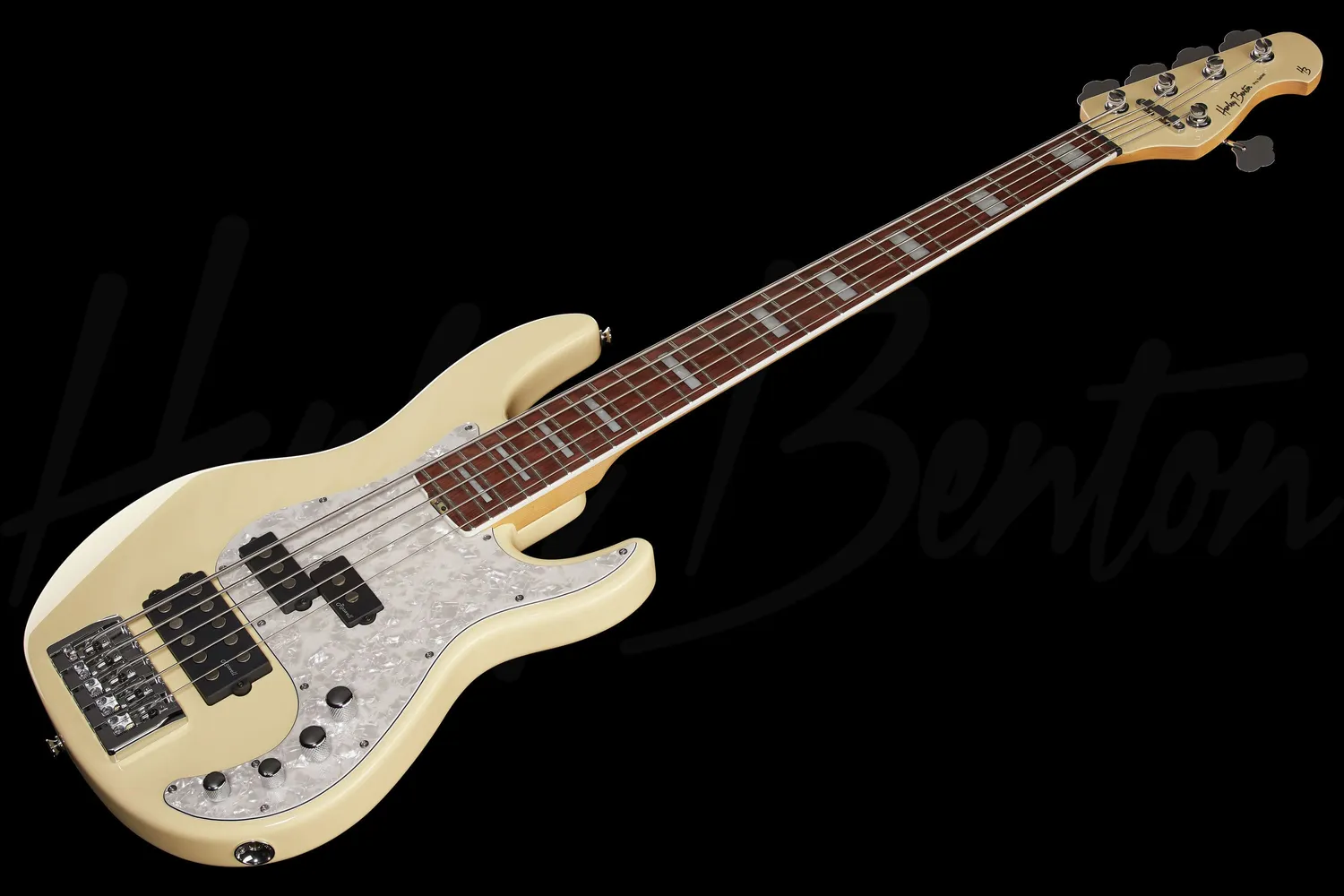 Harley Benton Pro MP-5EB E-Bass 5-saitig Crème Aktiv