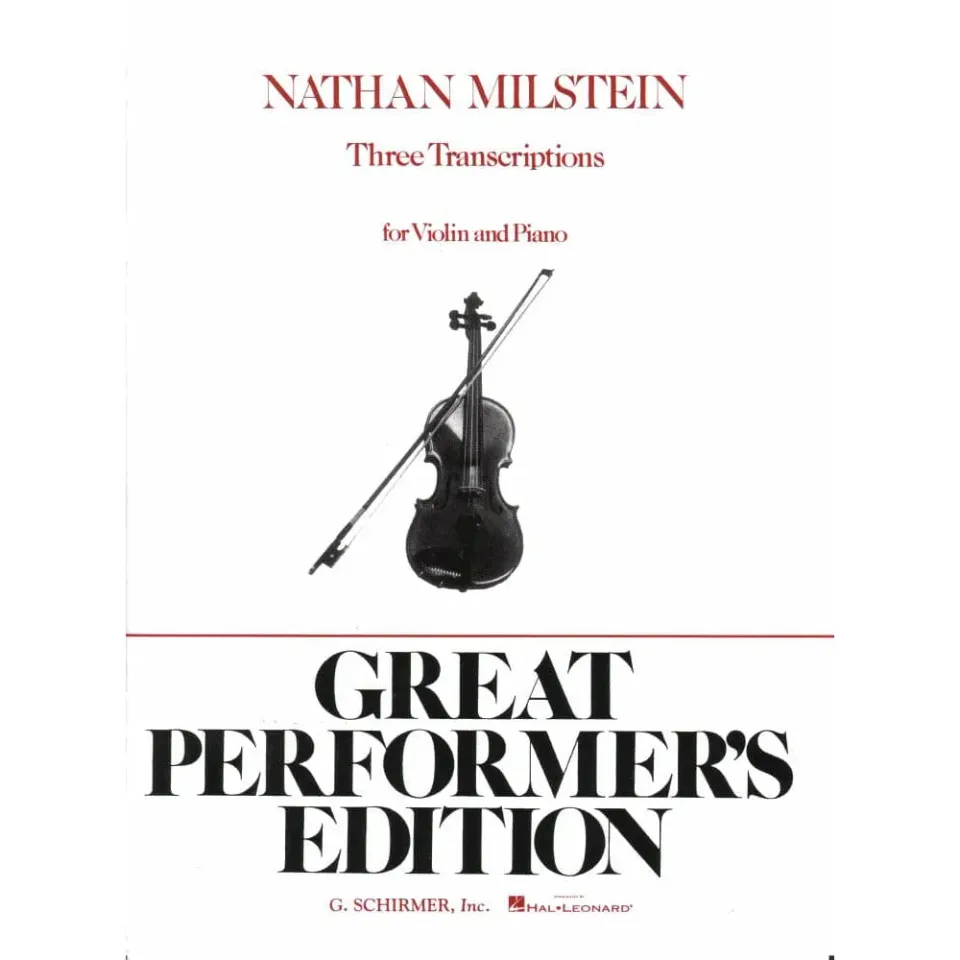 Milstein Three Transcriptions Violine Klavier Noten