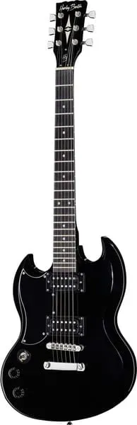 Harley Benton DC-200LH BK E-Gitarre Linkshänder Schwarz