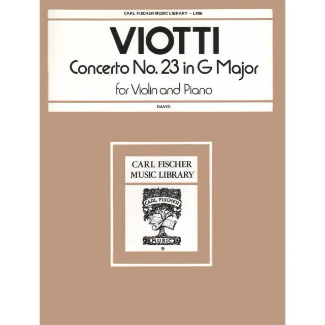 Carl Fischer Viotti Konzert Nr 23 G-Dur Violine Klavier Noten