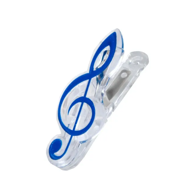 Shar Music Notenklammer Violinschlüssel Clip blau