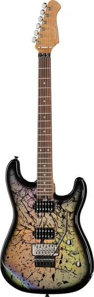 Harley Benton ST-80FR HH E-Gitarre Holographic Floyd Rose