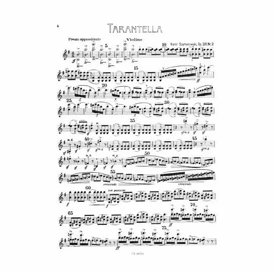 Universal Edition Szymanowski Nocturne Tarantella op.28 Noten Violine