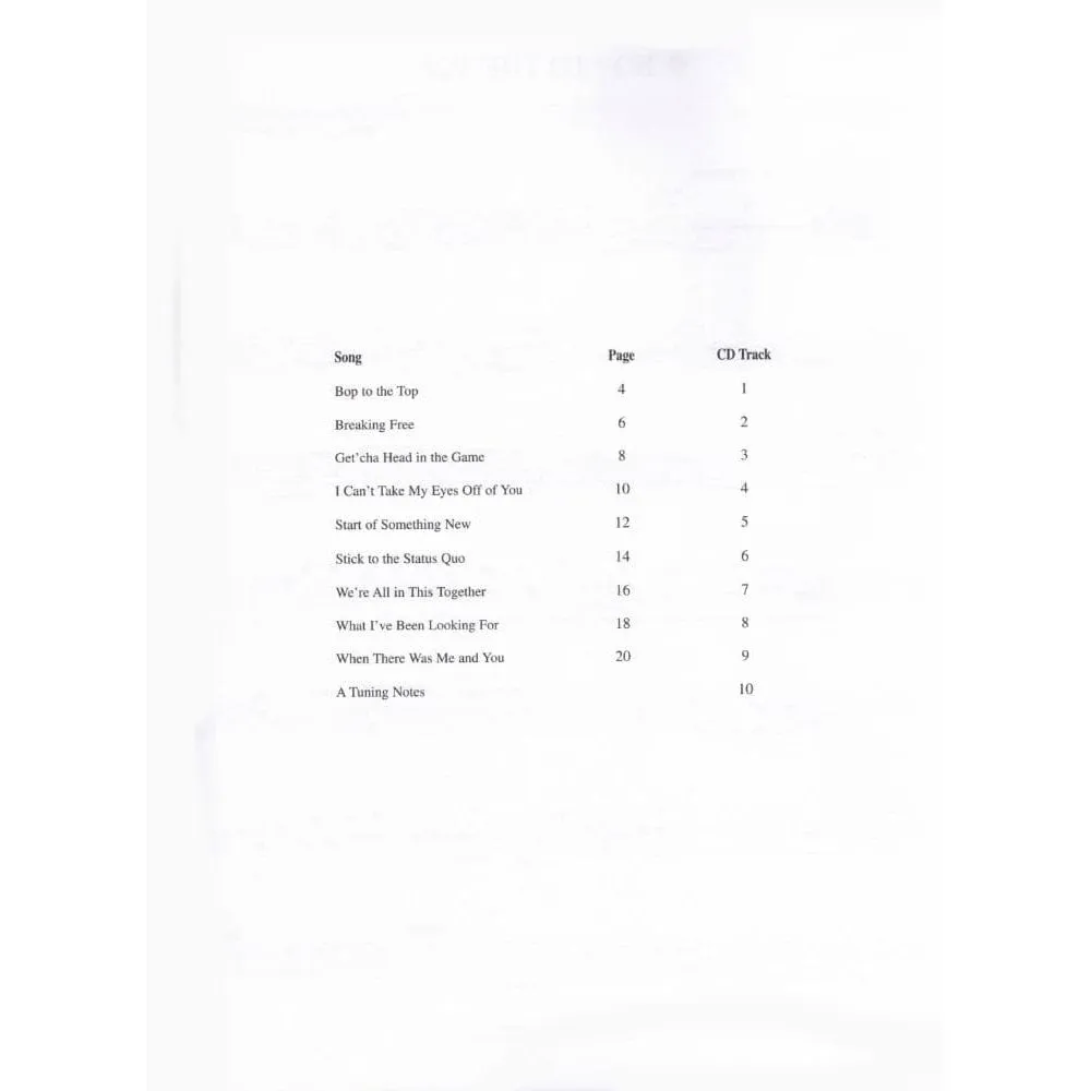 Hal Leonard High School Musical Viola Noten mit CD