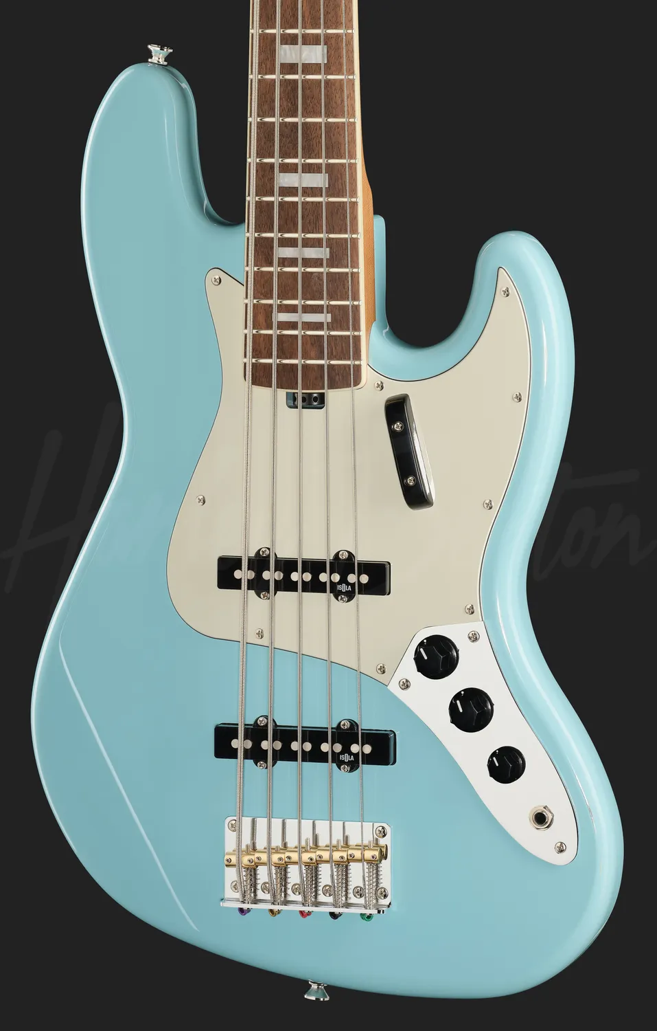 Harley Benton MV-5JB E-Bass 5-Saiter Daphne Blue