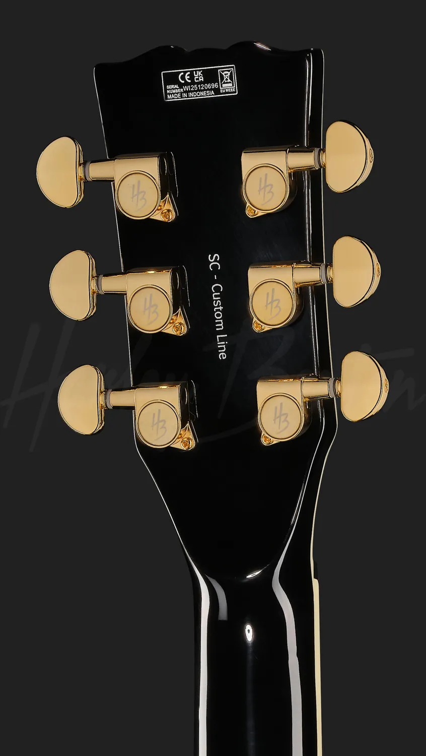 Harley Benton SC-Custom III P90 E-Gitarre Black Meranti