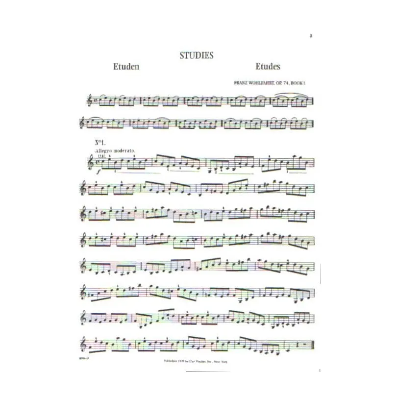Wohlfahrt Op. 74 Book 1 Violinetüden Violine solo