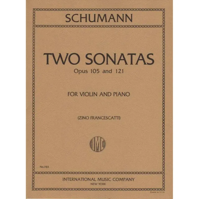 International Schumann 2 Sonaten Op 105 121 Noten Violine