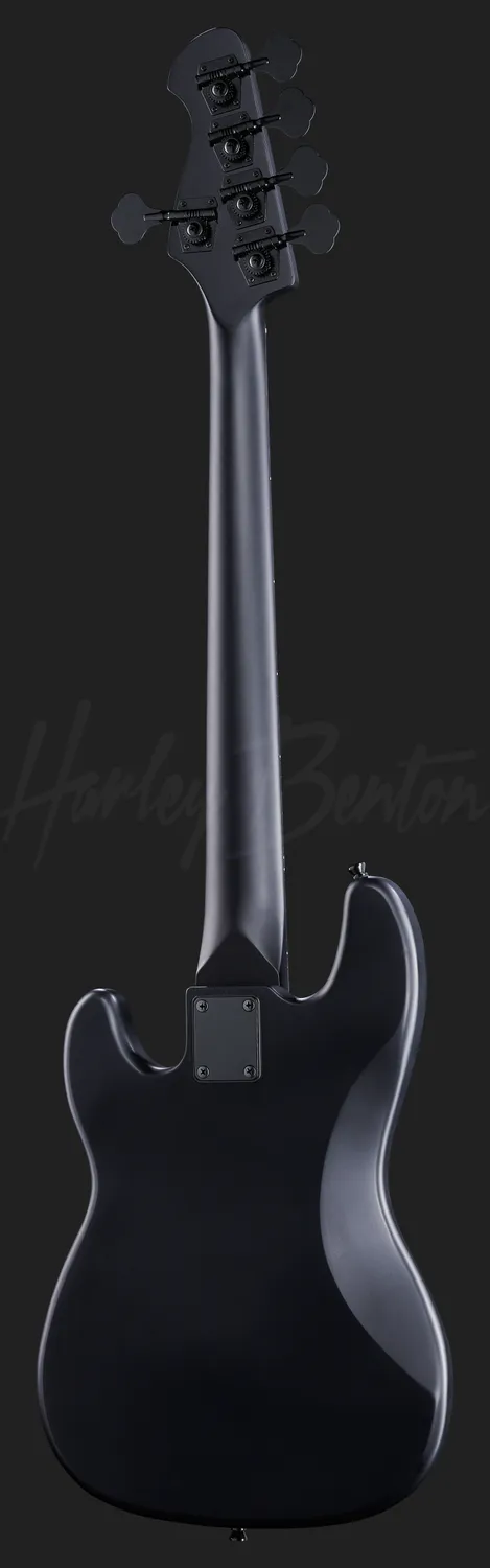 Harley Benton PJ-5 SBK E-Bass 5-saitig Satin Schwarz