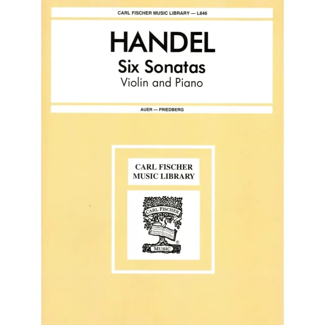 Carl Fischer Händel 6 Sonaten Noten Violine Klavier Auer