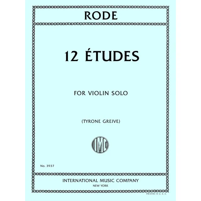 Rode 12 Etüden Violine Solo Noten Grieve International