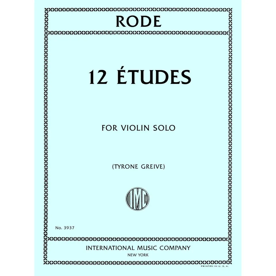 Rode 12 Etüden Violine Solo Noten Grieve International