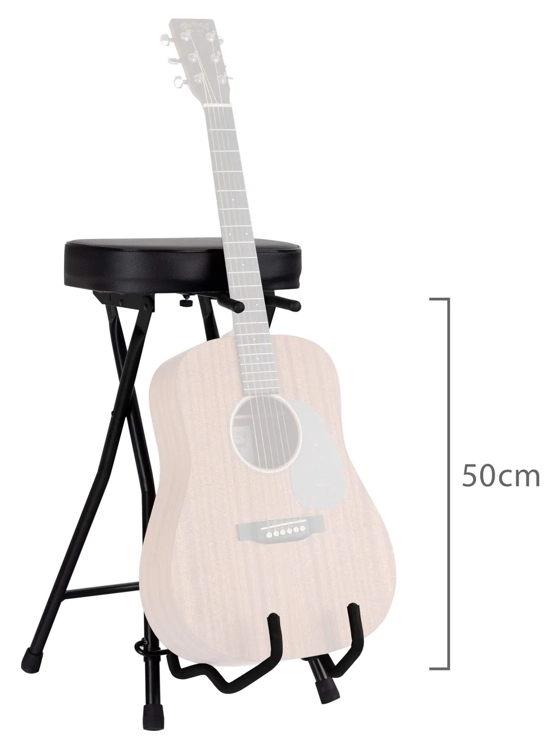 Rocktile Gitarrenhocker Gitarrenhalter klappbar schwarz