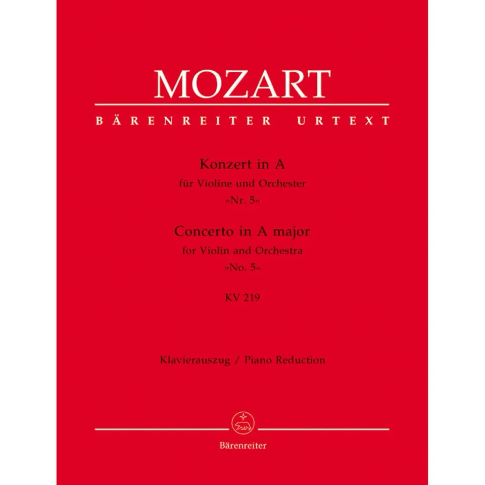 Bärenreiter Mozart Konzert Nr. 5 K 219 Violine Klavier