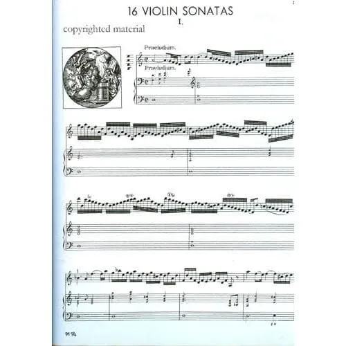 Kalmus Biber 16 Rosenkranz-Sonaten Violine Klavier Noten Skordatur