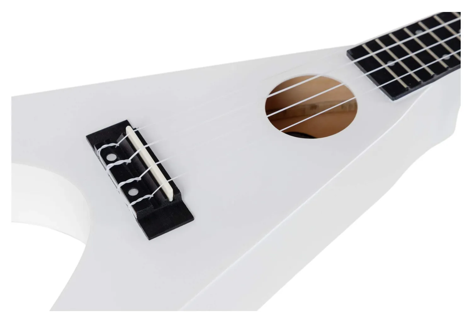 Rocktile FV-04 WH Sopran-Ukulele weiß Heavy-Design