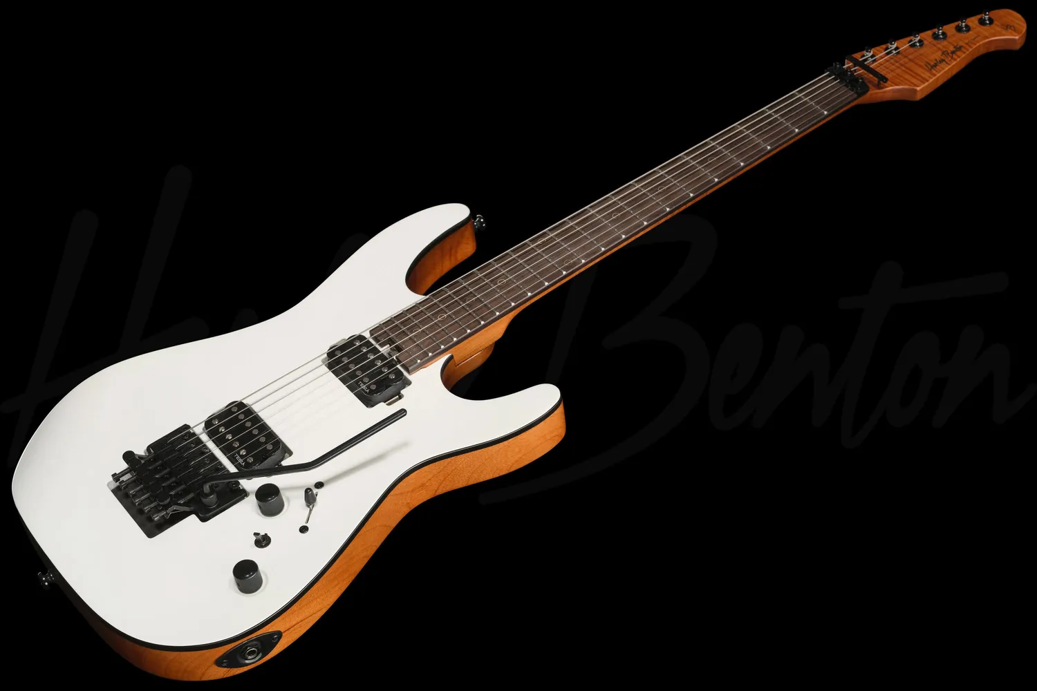Harley Benton Fusion-IV HH E-Gitarre Floyd Rose weiß