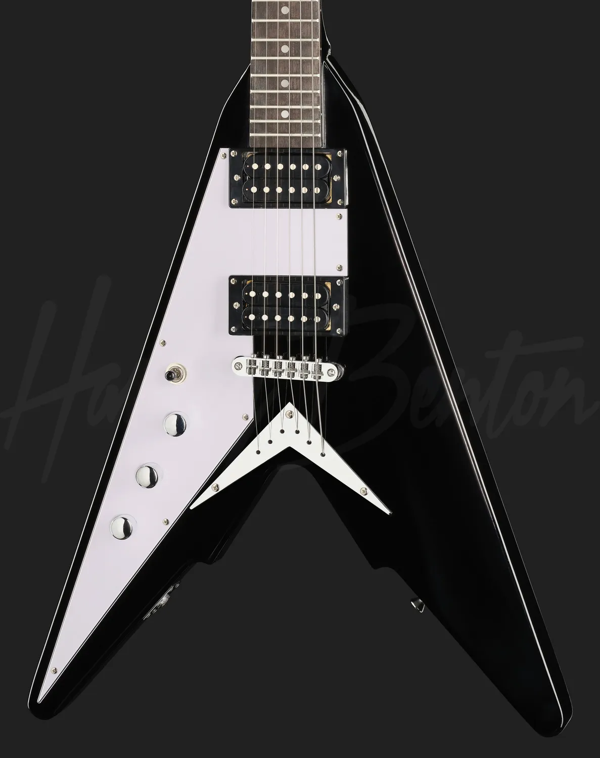 Harley Benton Victory-BK LH E-Gitarre Black Linkshänder Pappel