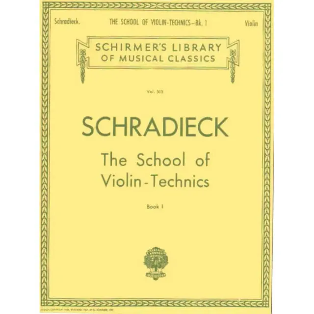 Schirmer Schradieck Violintechnik Heft 1 Geigen-Etüden