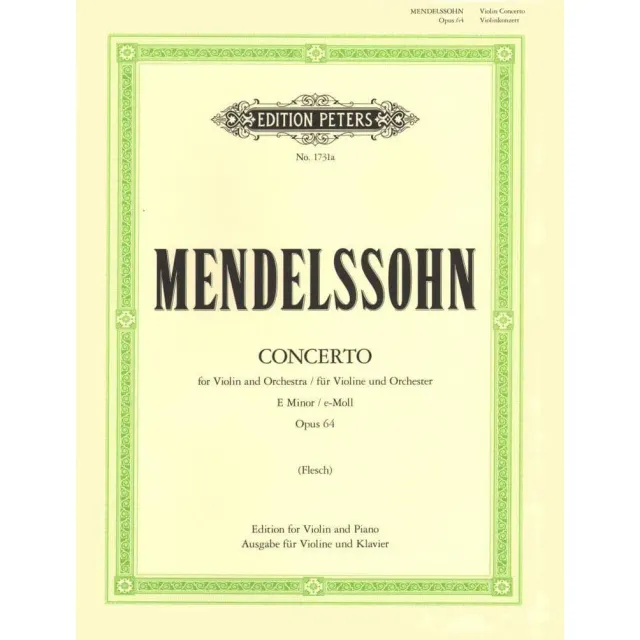 Peters Mendelssohn Konzert e-moll Op.64 Noten Violine