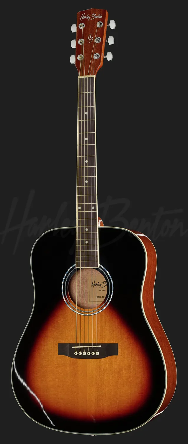 Harley Benton Custom Line D-120 VS Westerngitarre Vintage Sunburst