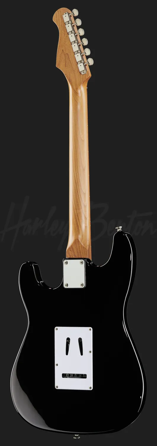 Harley Benton Classic ST-62 E-Gitarre Double-Cut Schwarz Singlecoil