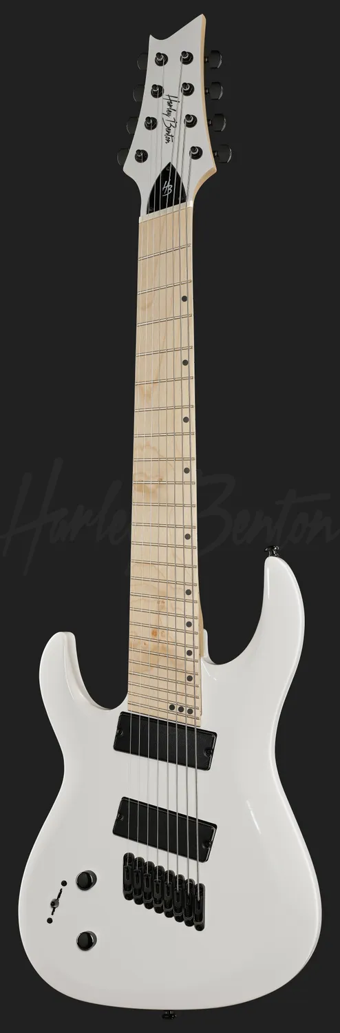 Harley Benton Progressive R-458MN LH WH MultiScale E-Gitarre 8-saitig