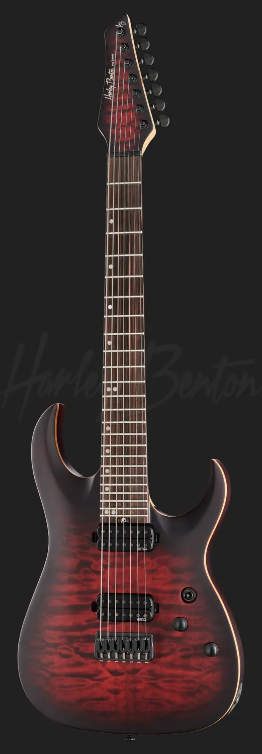 Harley Benton Progressive Amarok-7 E-Gitarre BKRD 7-saitig