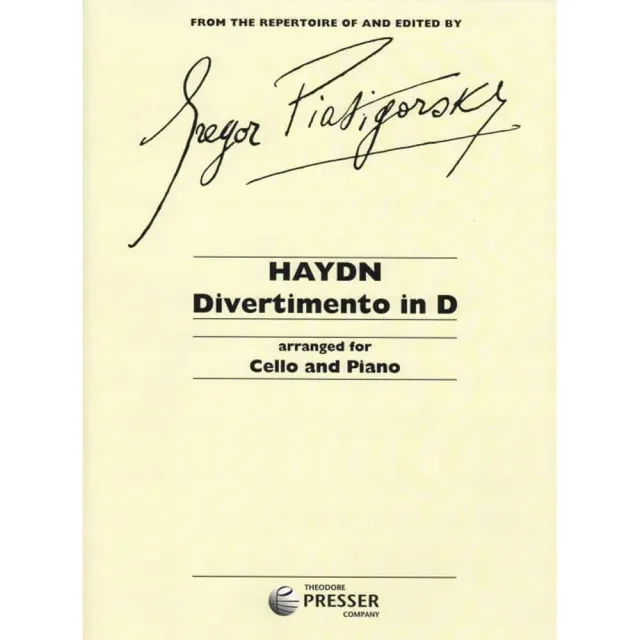 Haydn Divertimento D-Dur Noten für Cello und Klavier Piatigorsky