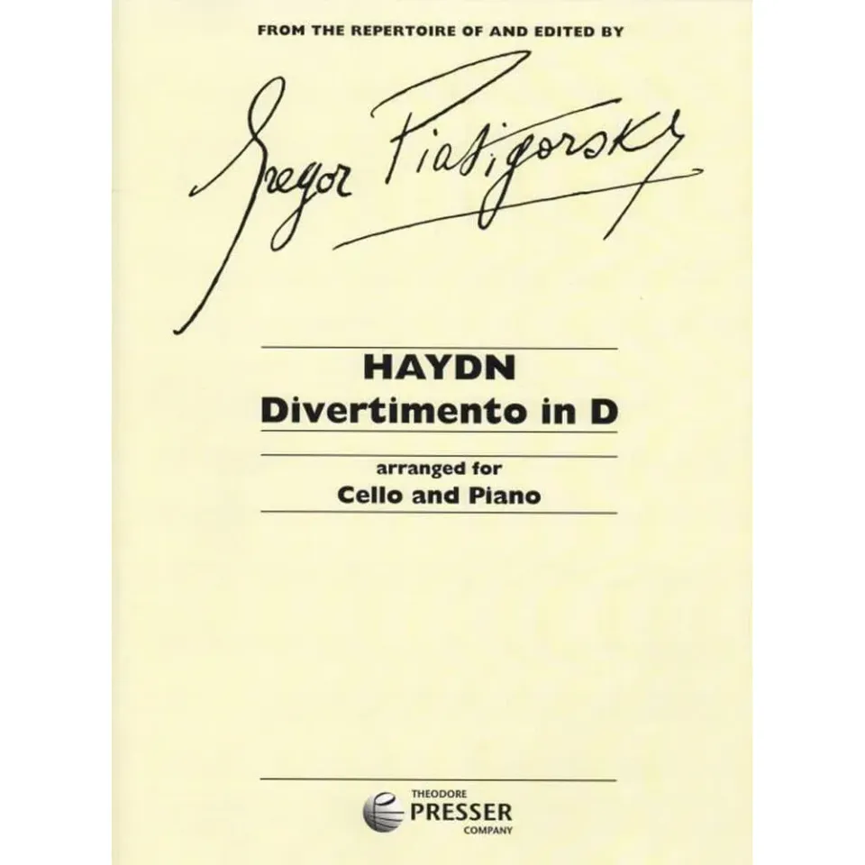 Haydn Divertimento D-Dur Noten für Cello und Klavier Piatigorsky