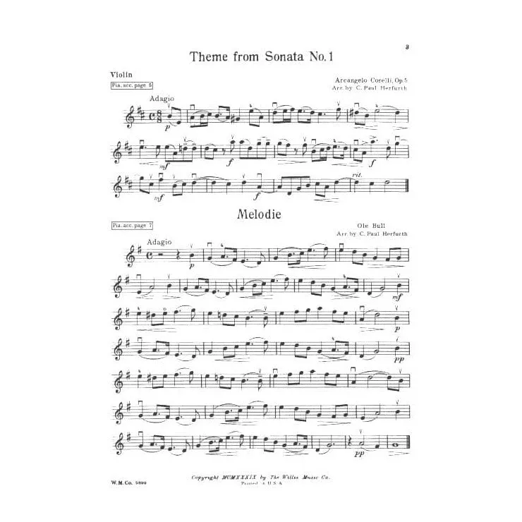 Shar Music Herfurth 43 Stücke Noten Violine Klavier Sammlung